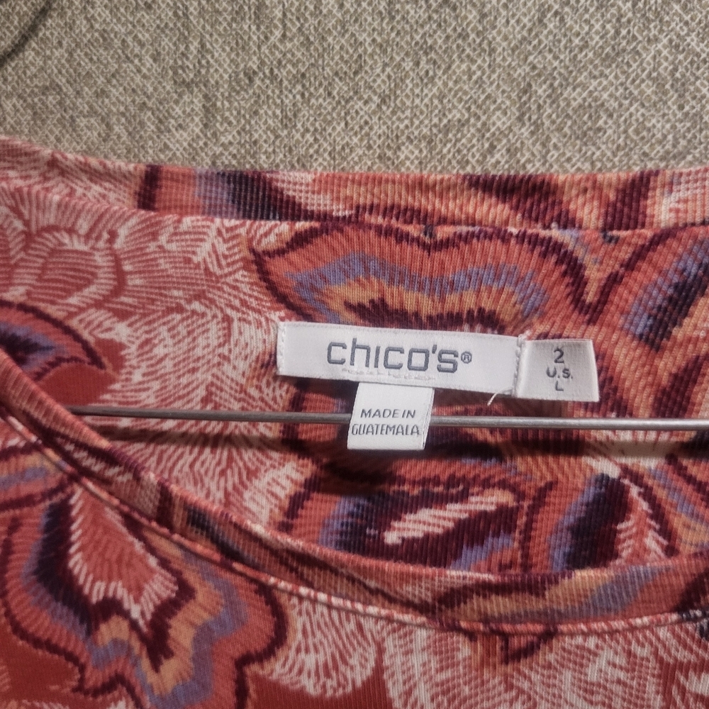 Chicos Top Size 2 (Large) Casual Comfy Wear‎ - Picture 2 of 3